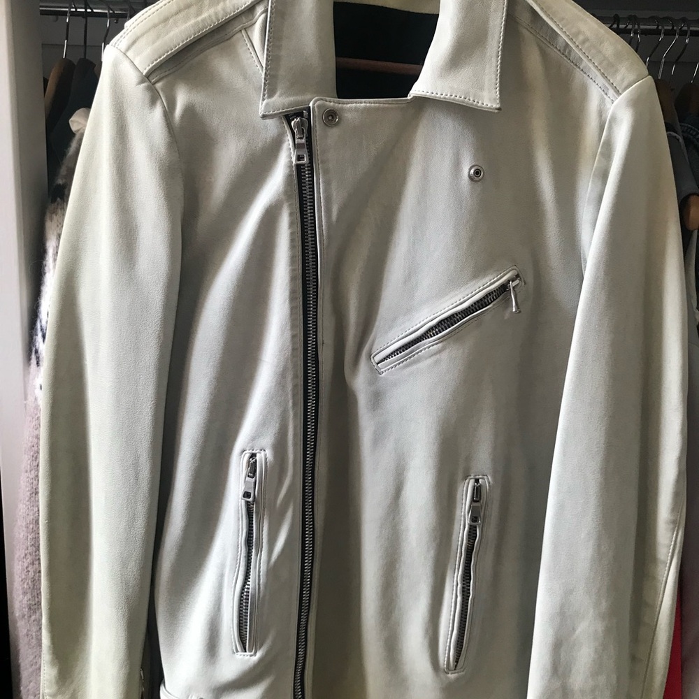 Balmain Off-White Biker Jacket